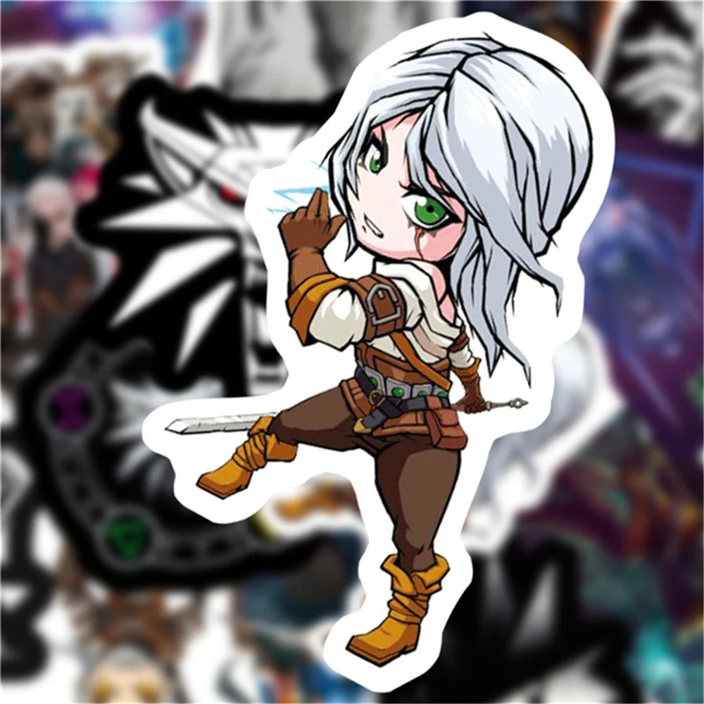 Pegatina de decoración creativa de juego de alta puntuación Witcher, álbum de recortes, monopatín, guitarra, juguete, Maleta, venta al por mayor,