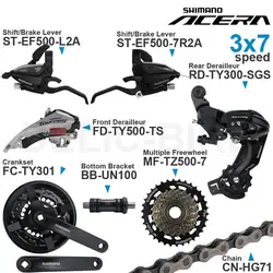 SHIMANO ALTUS Acera 3x7 Speed Groupset include EF500 Shifter TY500 Front/ TY300 Rear Derailleur Crankset Cassette Sprocket Chain