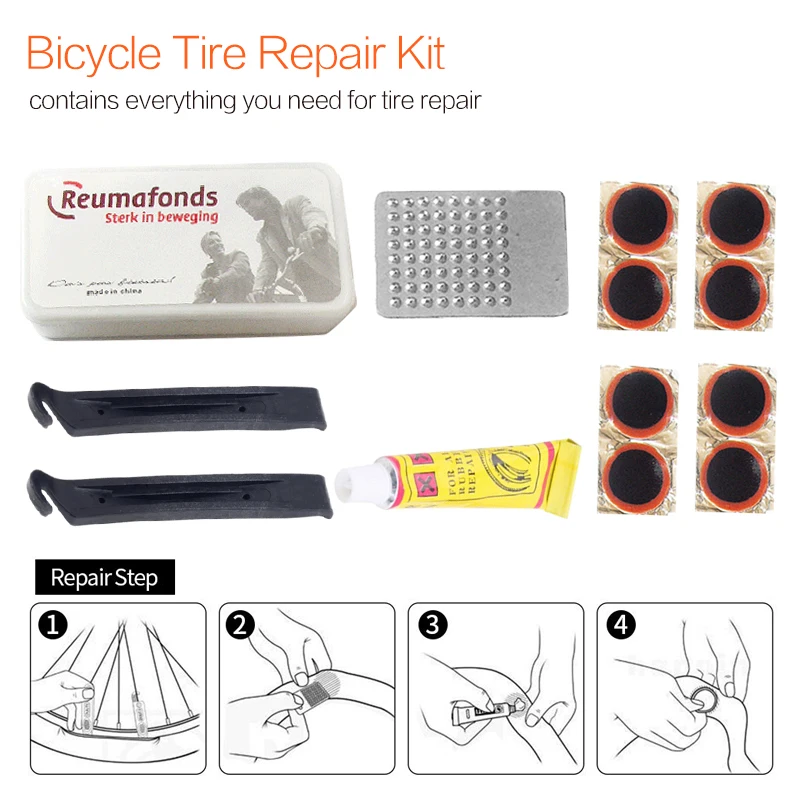 Portable Bicycle Flat Tire Repair Kit Tool Rubber Inner Puncture Repair Patch 48pcs 25mm Bike Tube Patch Free Shipping