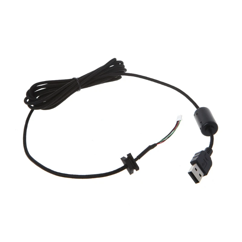 Accesorios de repuesto de ratón de ordenador, Cable USB de línea trenzada de nailon negro resistente al desgaste duradero para G9 G9X