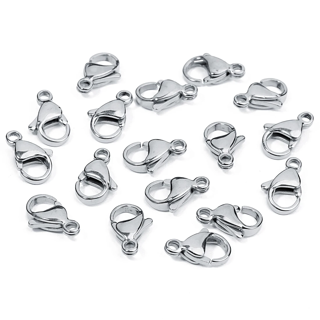 25 stücke Edelstahl Hummer Verschlüsse Haken End schließe Anschlüsse für Halskette Armband Schmuck Herstellung Zubehör Großhandel – Detail 11