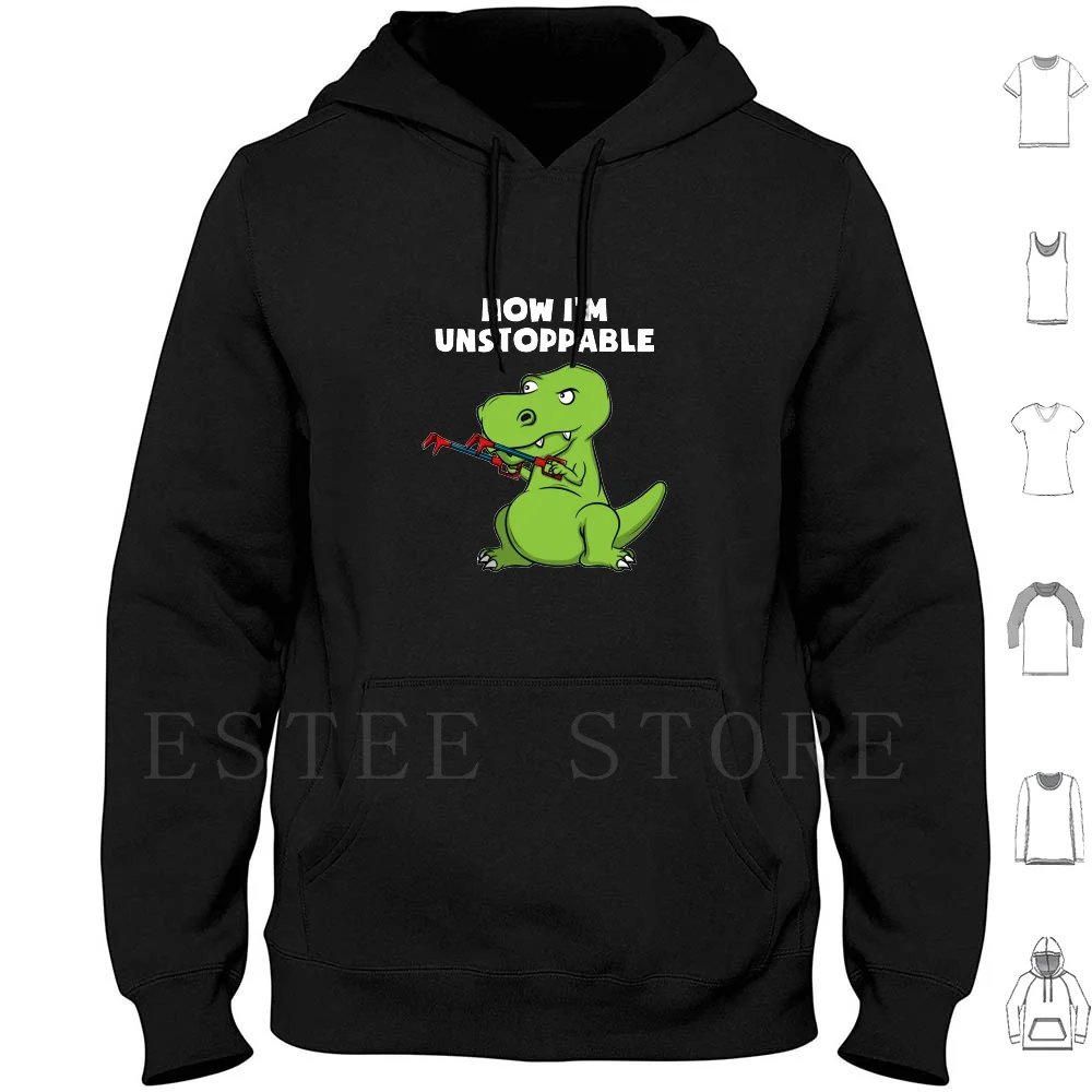 I Am Unstoppable Dinosaur-Funny Dino Lover Gift Hoodies Dinosaur Dino Tyrannosaurus Grabber Funny Fun