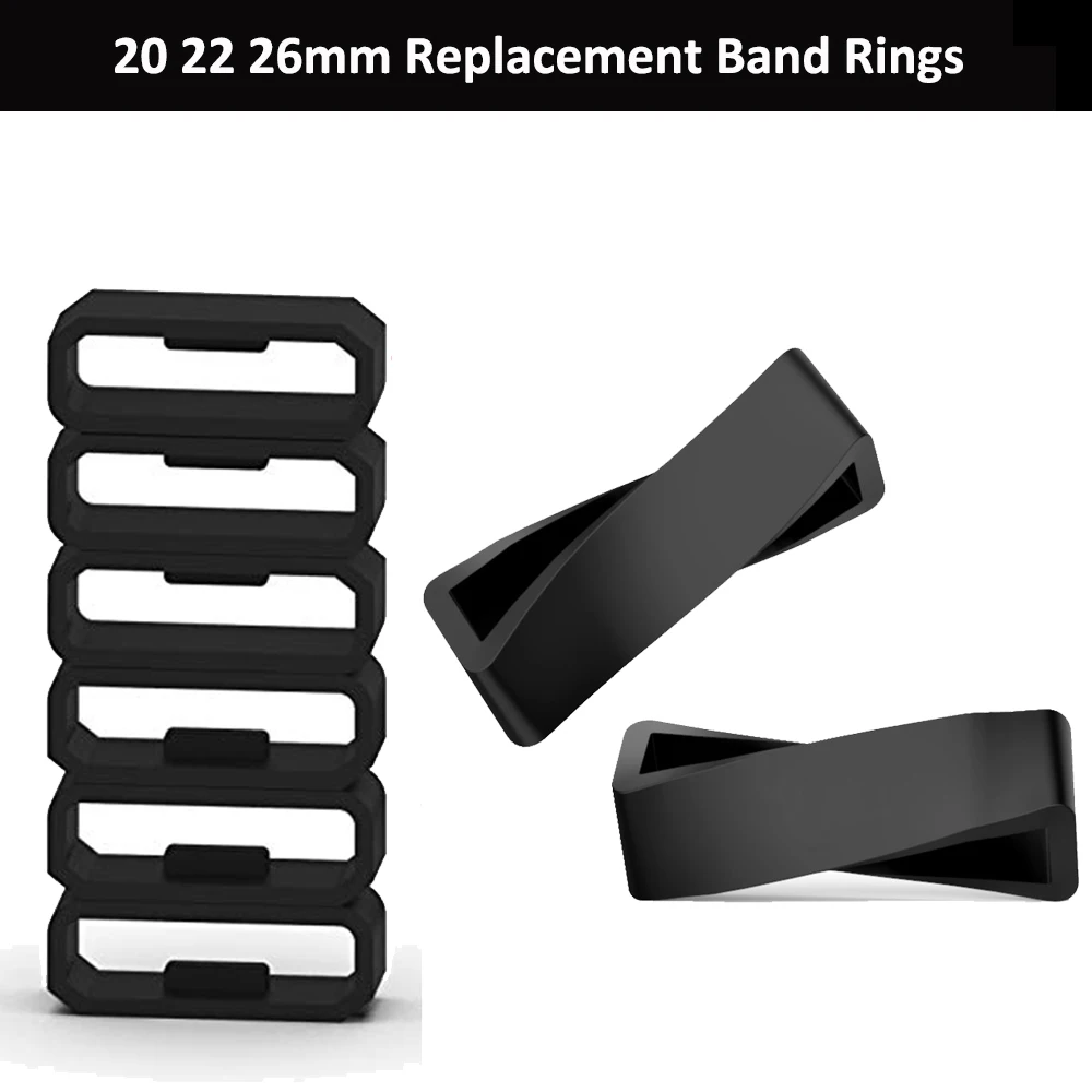 Replacement Rubber Watch Strap Band Keeper Loop Security Holder Retainer Ring For Garmin Fenix 6S 6X 6 Pro 5X 5S 5 Plus