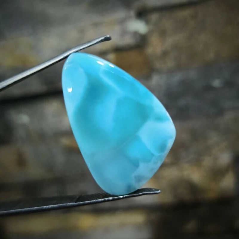 Higt Quality Natural Larimar Stone Cabochon Loose Gemstone Standard Szie