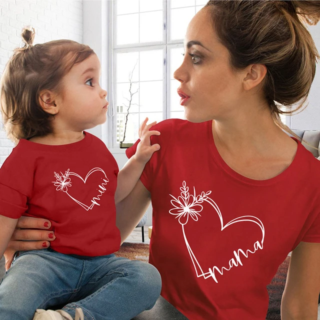 Camisetas estampadas para madre e hija sale