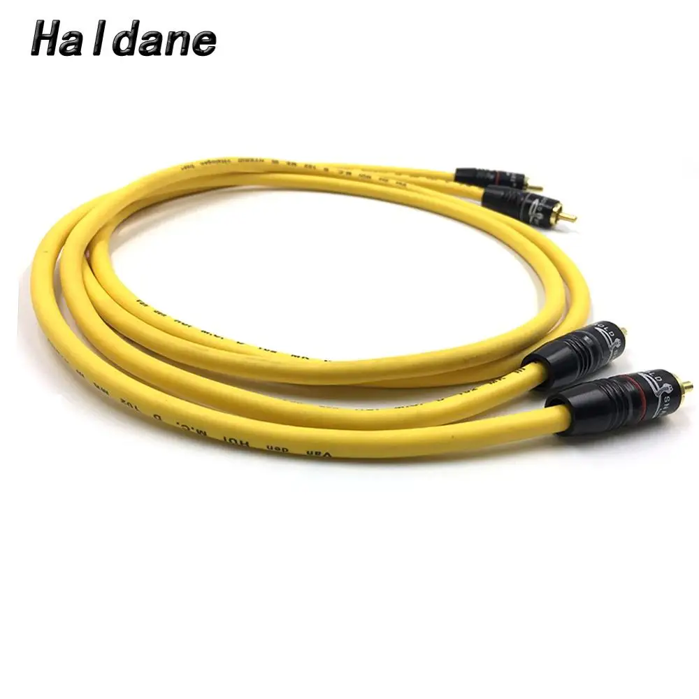 

Haldane Pair GOLD-SNAKE Gold Plated RCA Audio Cable 2x RCA Male to Male Interconnect Audio Cable with VDH Van Den Hul 102 MK III