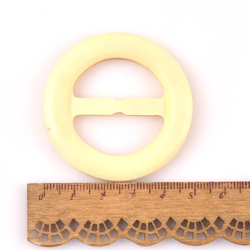 Round Wooden Ring Belt Buckle bags Apparel ornaments  Wood DIY Clothes Handmade  Accessories mt2591