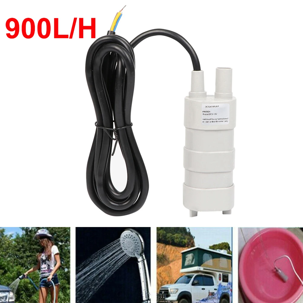 DC 12V Submersible Water Pump High Flow 900L/H 5M Whale Pump High Quality Camper Motorhome Engineering Plastics Pump Diy Kit