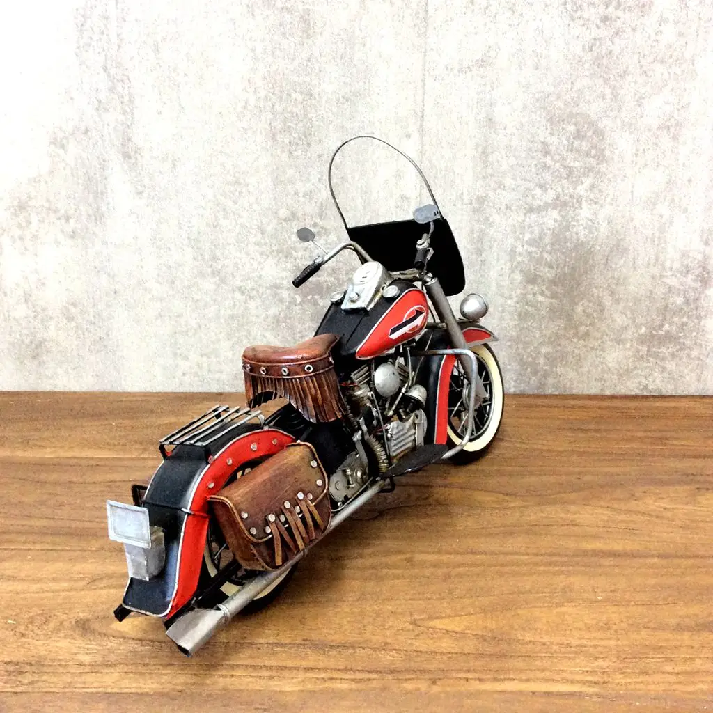 Car-Model-Toys Gifts Vintage Ornaments Iron Motorcycle Crafts Figurines Vehicle Bar Furnishings Kid Gift Home Decor Collection