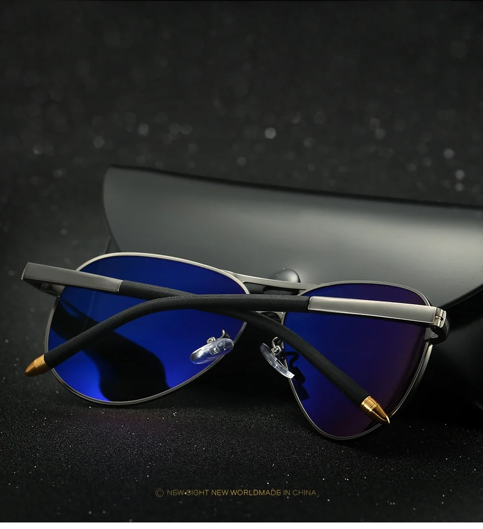 Neue Design Outdoor Sport Pilot Polarisierte Sonnenbrille Männer Frauen Anti-Glare Fahren Gläser Trendy Shades Spiegel Objektiv sonnenbrille – Detail 3
