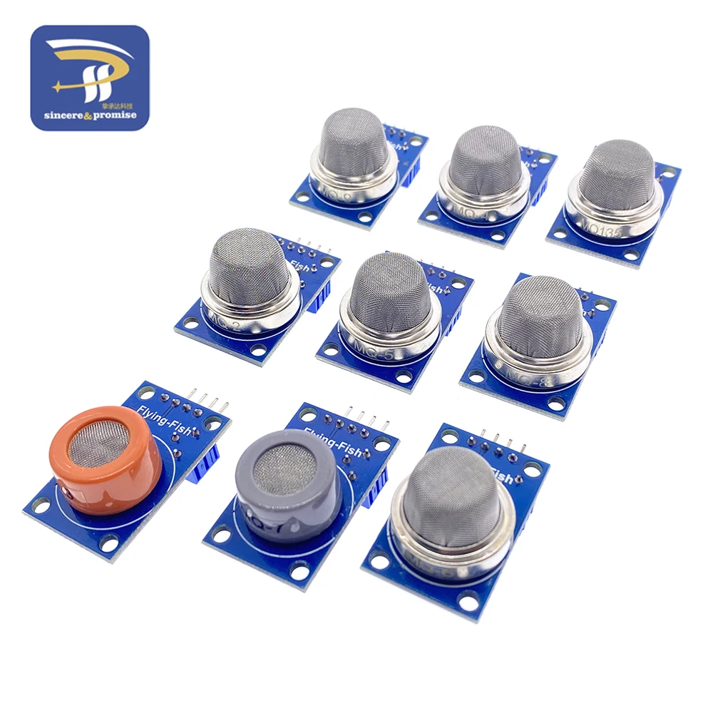 MQ-2 MQ-3 MQ-4 MQ-5 MQ-6 MQ-7 MQ-8 MQ-9 MQ-135 Detection Smoke methane liquefied Gas Sensor Module for Arduino Starter DIY Kit