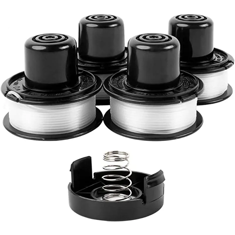 10pcs Nylon Spools Line Kit Spool Cover Spring Cap For Black Decker RS136 Strimmer Trimmer Mowing Wire Garden Weed Grass Cutting