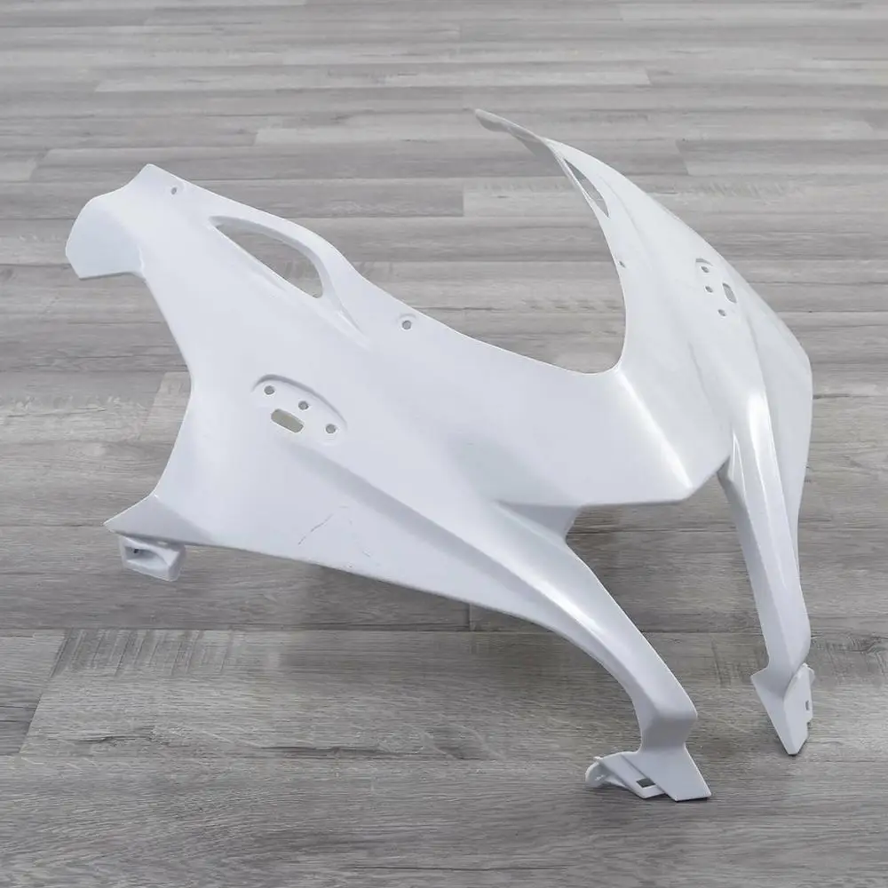 Motorcycle Unpainted White Upper Front Fairing Injection Cowl Nose For Kawasaki Ninja ZX10R 2016-2019 2018 2017 ABS plastic