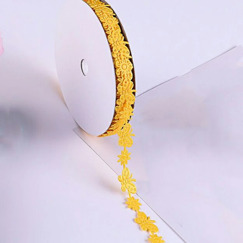 15MM 20 Yards butterfly polyester ribbon hair decoration craft gift packaging belt DIY manual auxiliary material Accessories