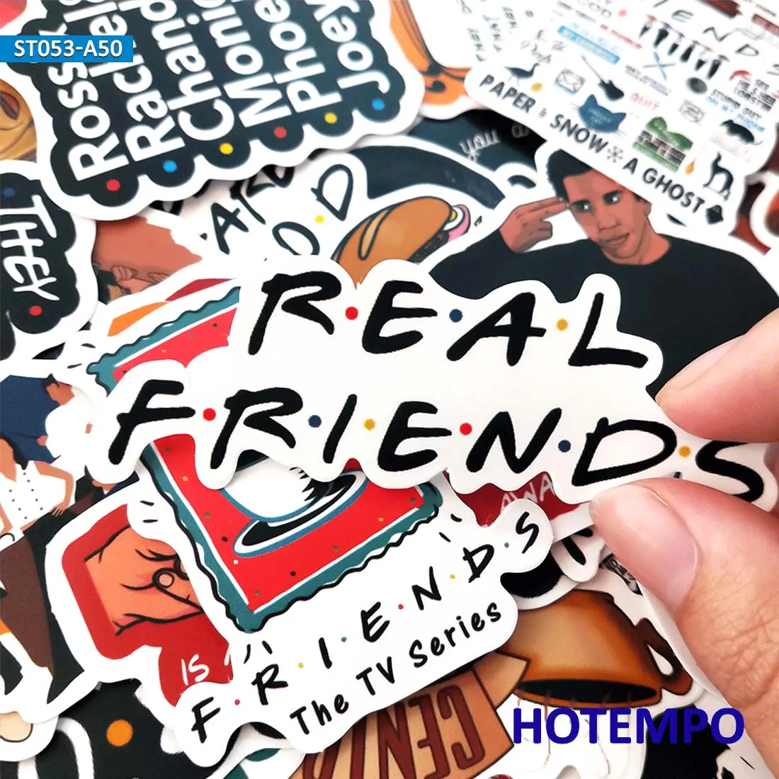 50pcs Friends US TV Funny Six People Classic Comedy Style Stickers per cellulare custodia per bagagli per Laptop Bike Anime Art Stickers