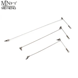 MNFT 12Pcs Stainless Steel Fishing Balance Collar Booms Sea Fishing Single Pole Balance Swivels Snaps Flying Collar Booms