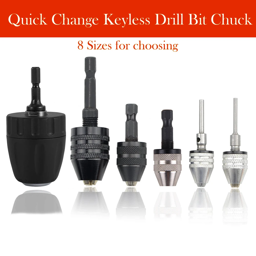 1pcs Quick Change Keyless Drill Bit Chuck  1/4