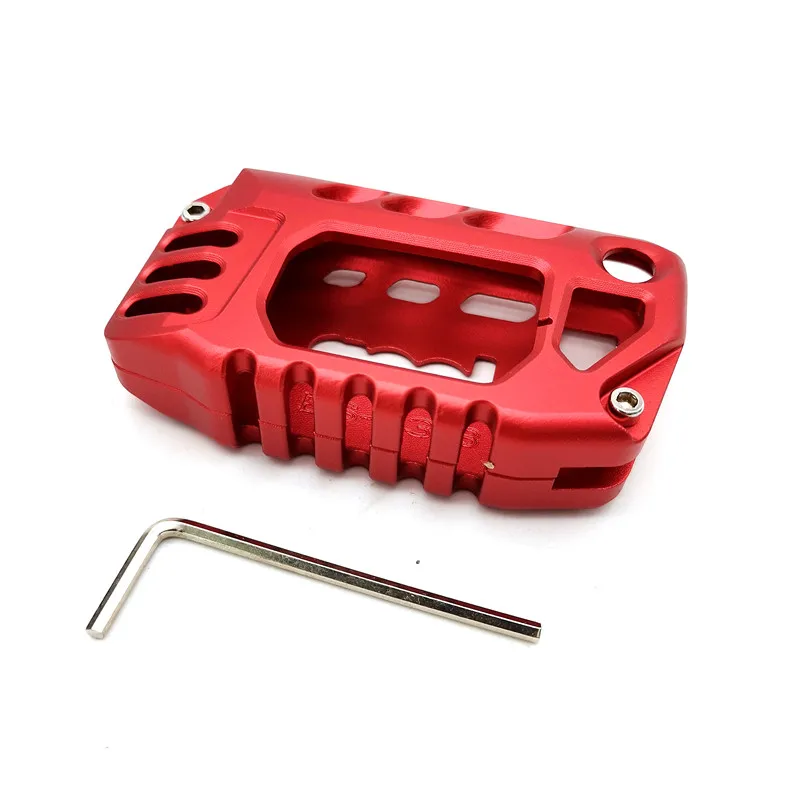 New Arrival High Quality Red Alloy Key Cover Case Protector Shell For Jeep Wrangler JL JT Gladiator 2018+