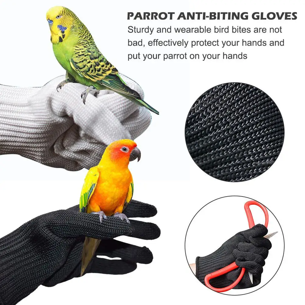 Bird Training Anti-Bite Gloves Small Animal Handling Wire Gloves Chewing Protective Gloves For Parrot Squirrels Hamster Hedgehog