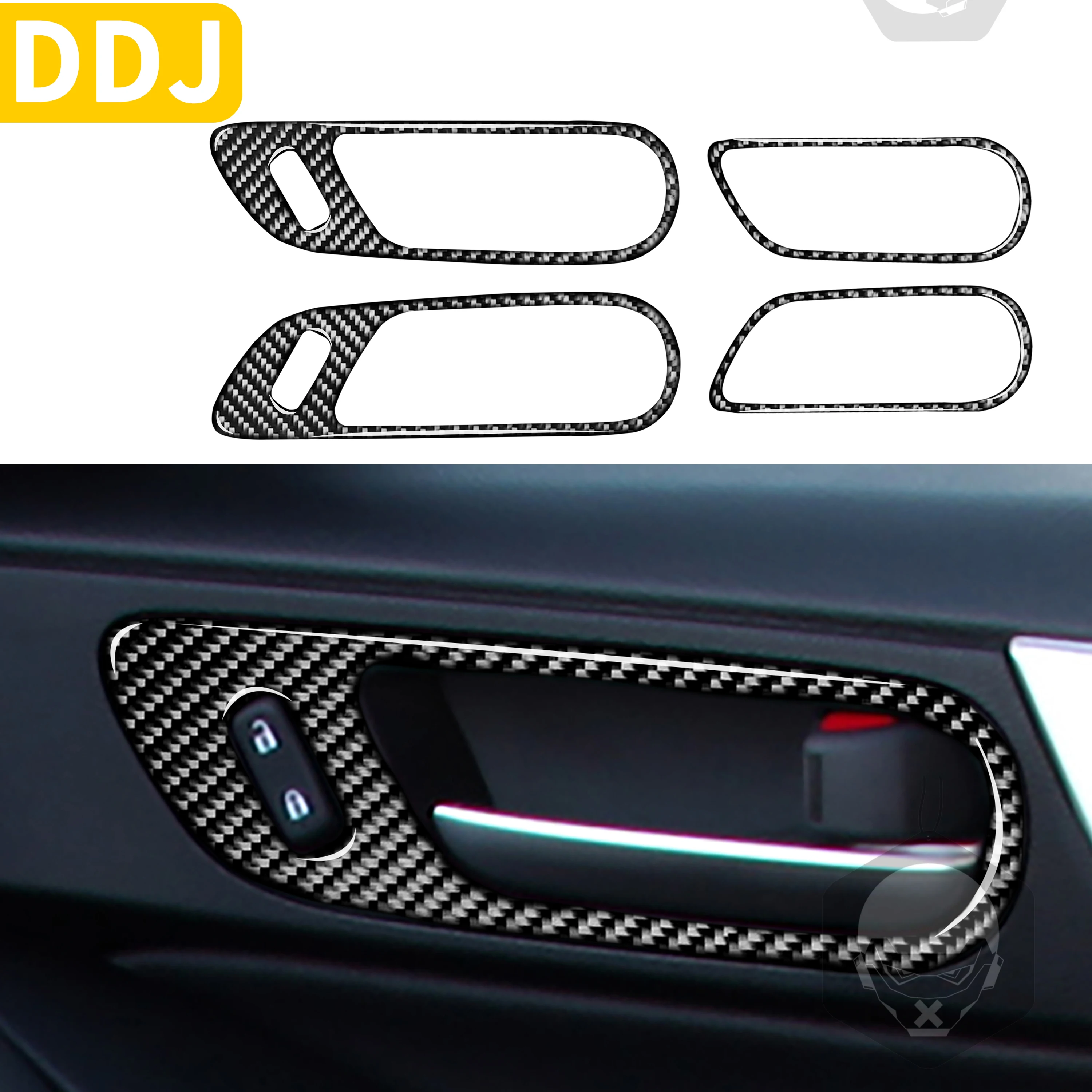 

For Mazda 3 Axela 2010 2011 2012 2013 Accessories Carbon Fiber Car Interior Decal Door Handle Cover Trim Sticker Decoration