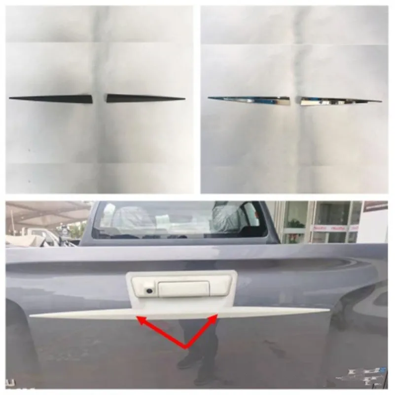 

ABS Black/Chrome Car Rear Trunk Door Tailgate Cover Frame Trim Sticker For ISUZU D-MAX 2021+