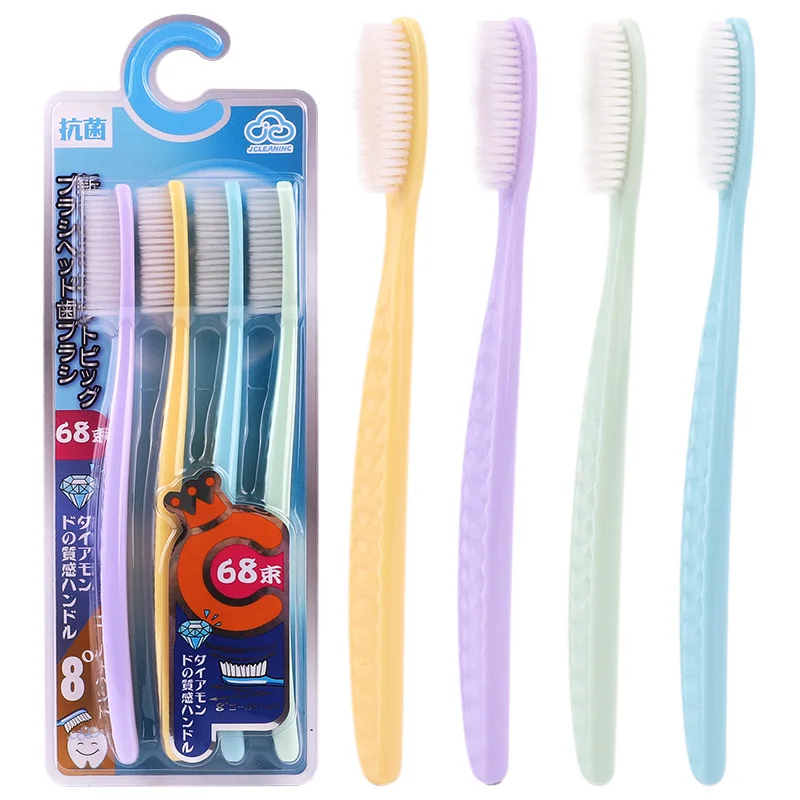 Big Bead Soft Toothbrush 4 Pack Online Celebrity Explosions Daily Fine Hair Cleaning Teeth Wide Head Toothbrush