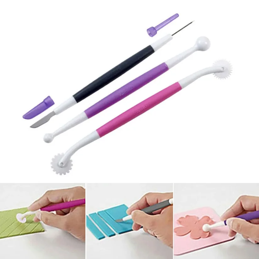 3/4/5/6/7/8/15Pcs Cake Brush Flower Modelling Ball Tools Accessories Multifunction Icing Pastry Painting Sugarcraft Tools