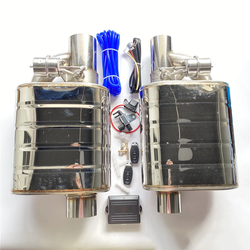 

2"/2.5"/2.75"/3'' Inch Car Exhaust System Vacuum Valve Control Exhaust Pipe Kit Variable Silencer Stainless Remote Control Set