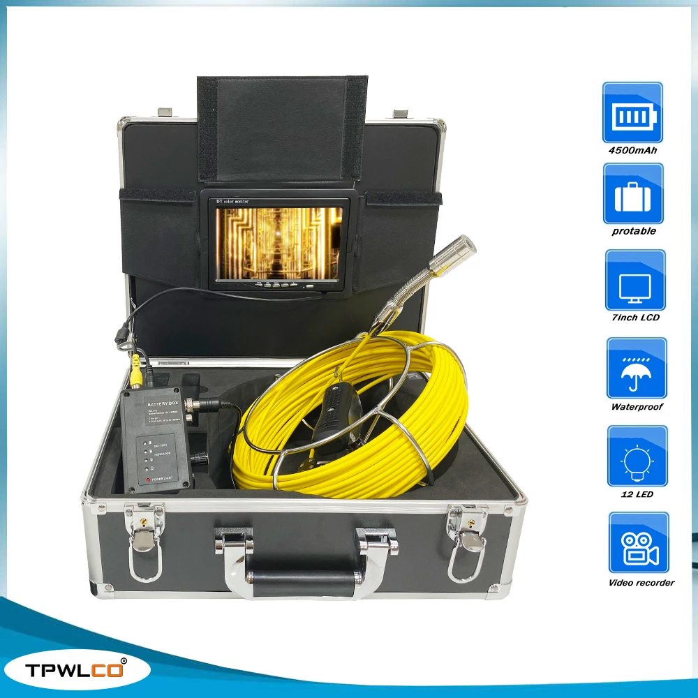 

Free DHL Shipping Drain Pipeline Inspection Camera HD 23mm Endoscope Waterproof Tube Sewer Snake Camera with 12LED Lights 40M