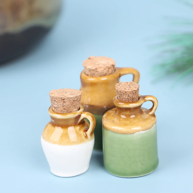 1Pcs 1:12 Dollhouse Miniature Ceramics Jar Seasoning Jar Kitchen Toy Home Decor