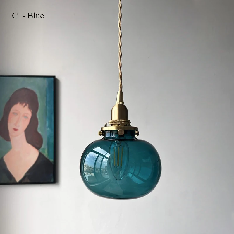 Japanese Style Glass Ceiling Chandelier Lighting Modern Minimalist Bedside Reading Lamp Led Pendant Lights Chandelier Crystal