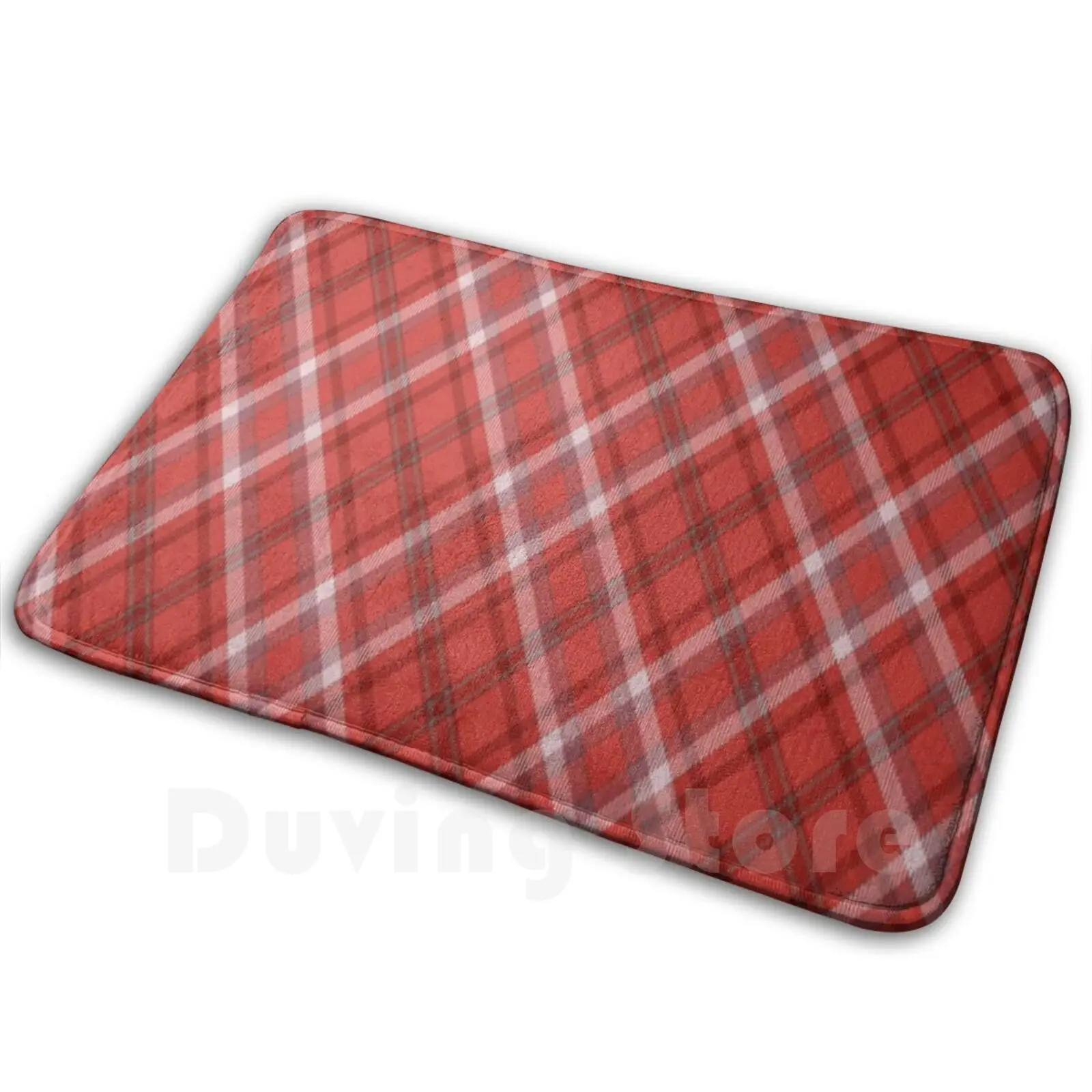 Tartan Carpet Mat Rug Cushion Soft Tartan Scottish Outlander Black Scotland Clan Red Sassenach Scot Scots Cartoon Gti