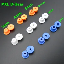 5Pcs 16T D-Shape MXL Main Shaft Gear Plastic POM 16 Teeth T=16 Aperture 3MM 4MM 5MM D Hole For D-Shaft D-Axis Orange White Blue