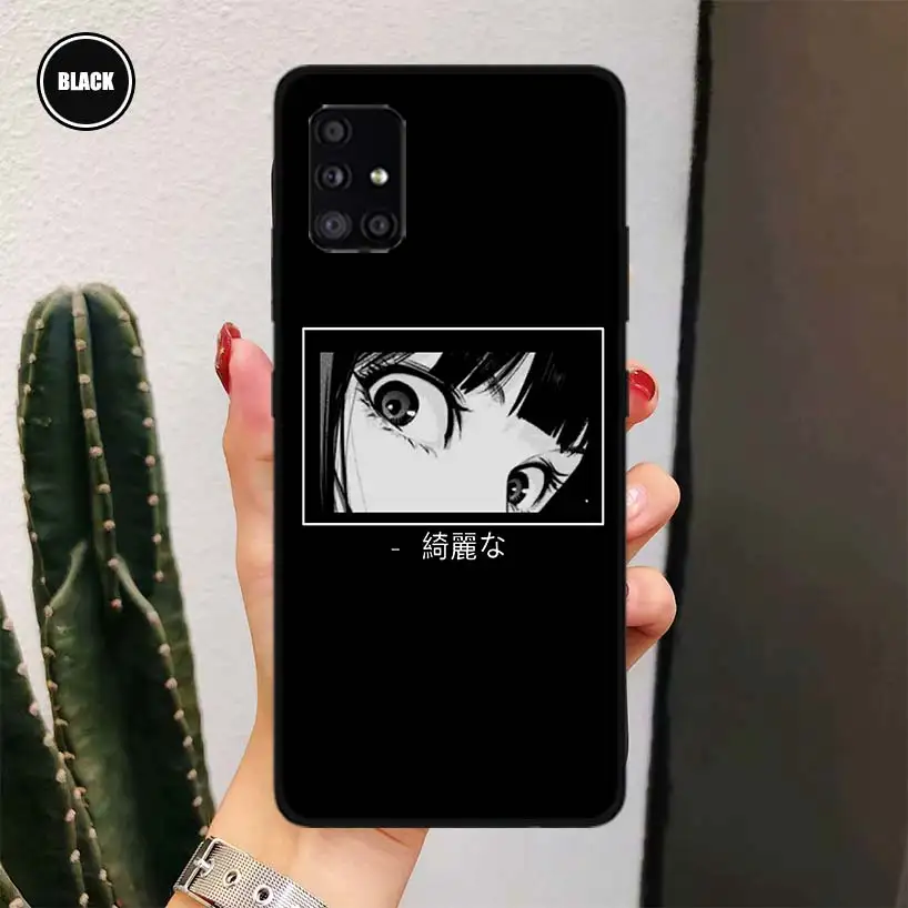 Japanese Harajuku Manga Comics Eye Luxury Phone Case For Samsung Galaxy A52 A72 A71 A51 A41 A31 A70 A50 A40 A30 A20E A10 A6 A7 S