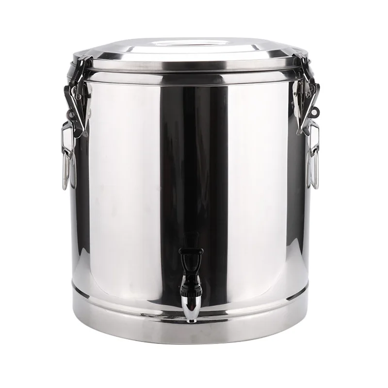 20# Stainless steel double-layer heat insulation barrel breakfast soybean milk cold insulation barrel Thermal Insulation pail