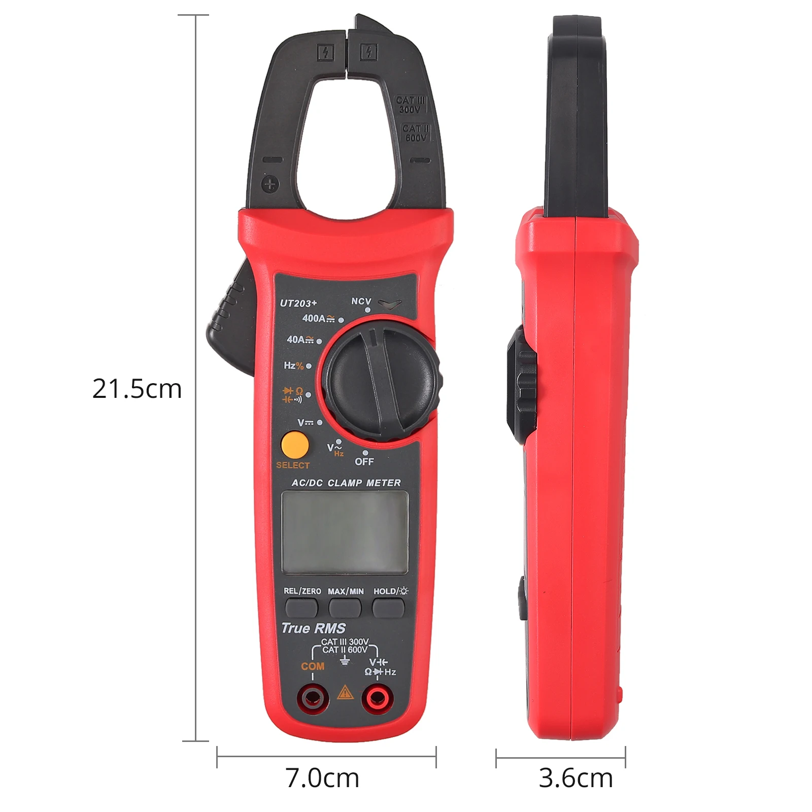 Digital Amperimetric Clamp Meter Professional Voltmeter Pliers Ammeter Electrical Tester 600A AC DC Backlight DMM Test Tool