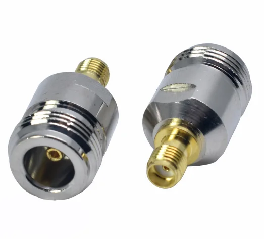 Conectores de adaptador Coaxial RF, conector hembra N a SMA, 2 piezas