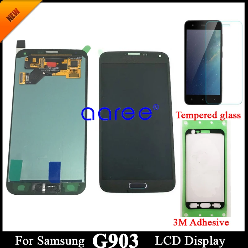 adhesive +100% Super AMOLED For Samsung S5 NEO LCD G903F Disaplay LCD Screen Touch Digitizer Assembly Home Button