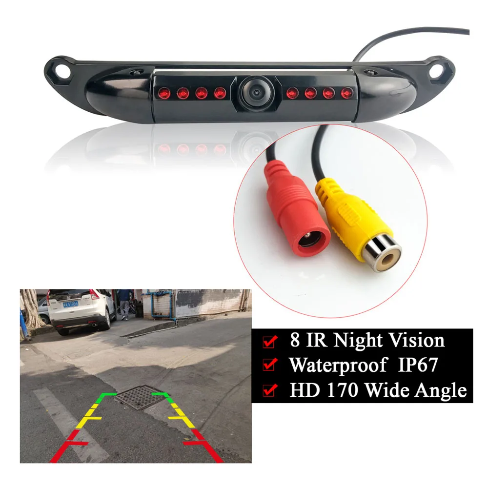 

Short License Plate Night Vision IR Rear View Camera Frame Car Reversing Camera Waterproof Reverse Camera for Monitor