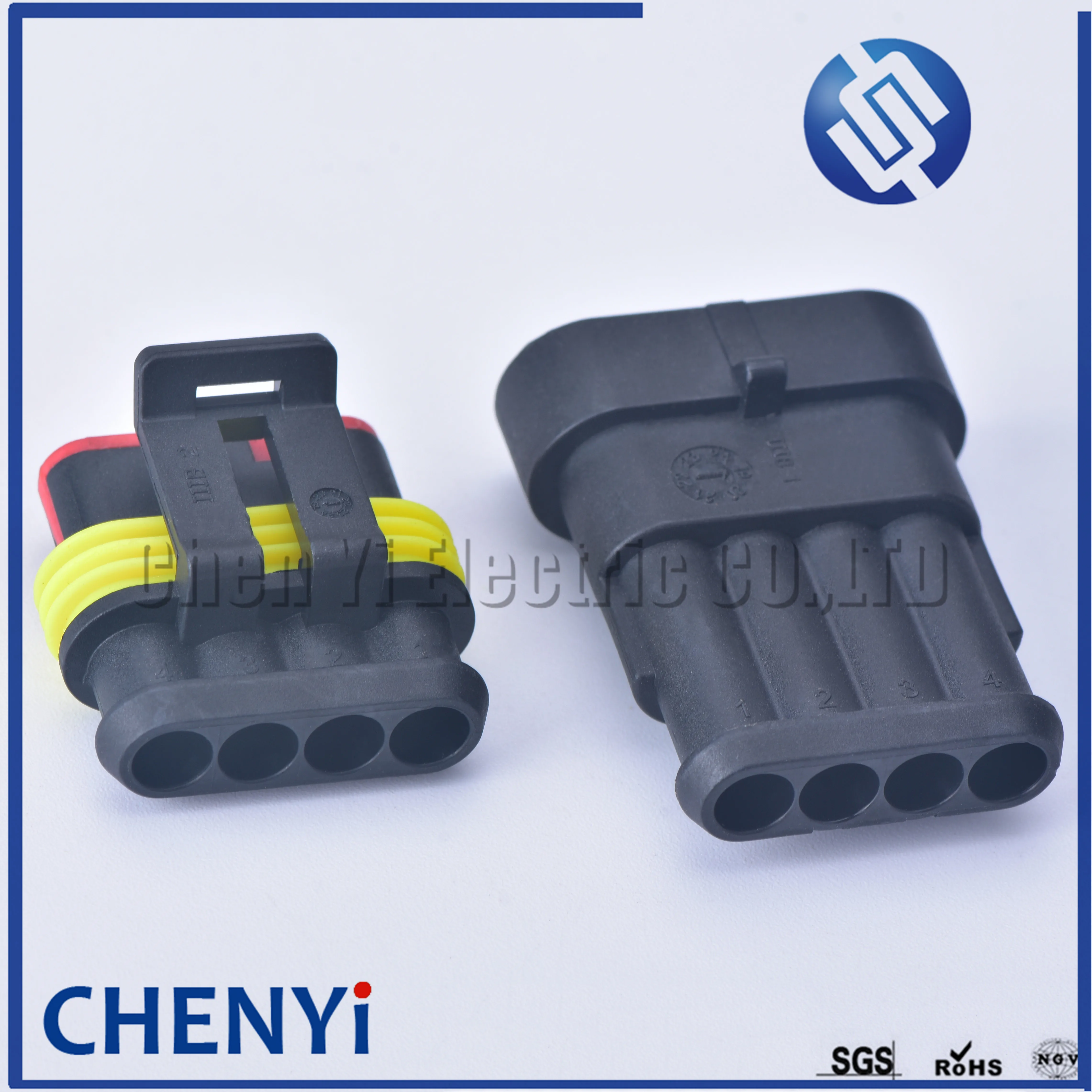 2 sets 4 Pin way 1.5 series Female Male 282088-1 Tyco Amp Superseal Automotive Connector Sealed Waterproof Auto Plug 282106-1