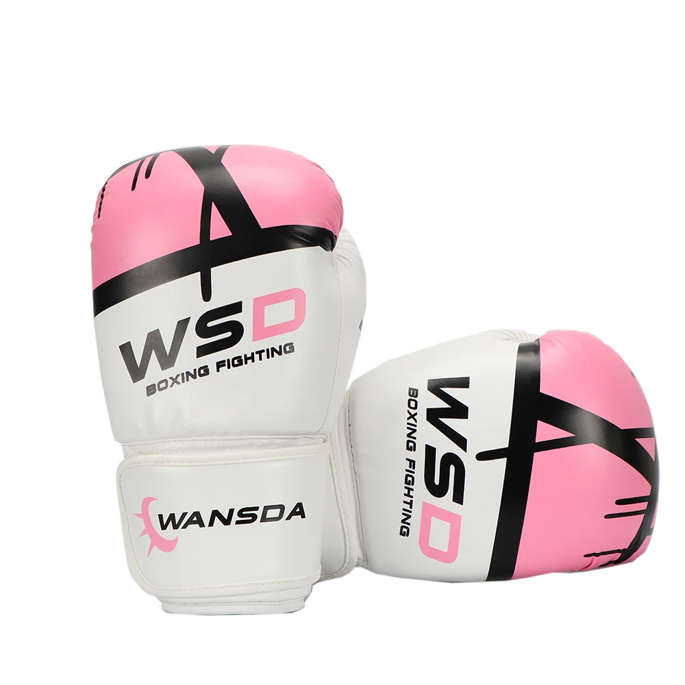 Utili guanti da Kick Boxing in PU uomo donna Karate Muay Thai Guantes De Boxeo Free Fight MMA Sanda Training adulti attrezzature per bambini