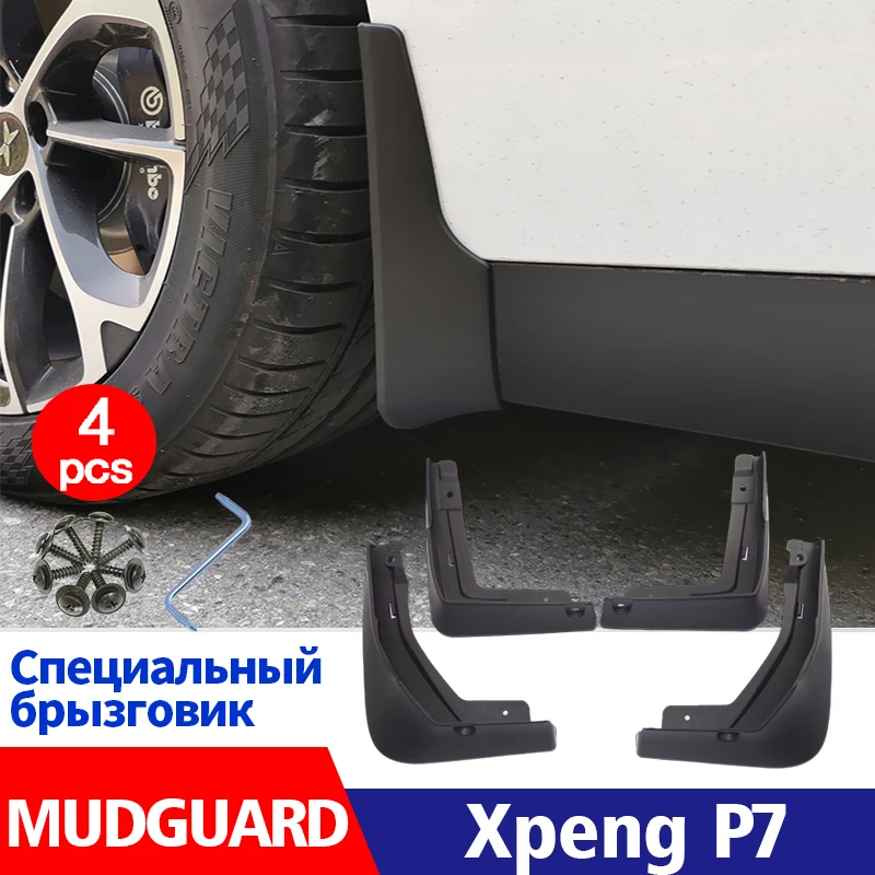 

Mudflaps FOR Xpeng P7 Mudguards Fender Mud Flap Guard Splash Mudguard Car Accessories Auto Styline Front Rear 4pcs 2020 2021