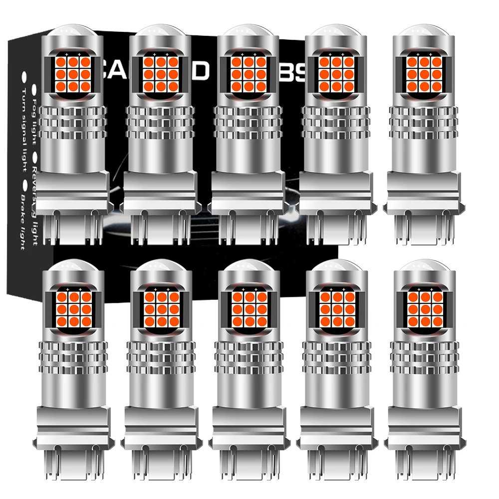

10X P21W led 1156 T20 W21/5W 7443 P21/5W 1200LM W21W автомобильная лампа 7440 BA15S BAY15D PY21W Автомобильные дневные ходовые огни, Белый светодиодный стоп светильник