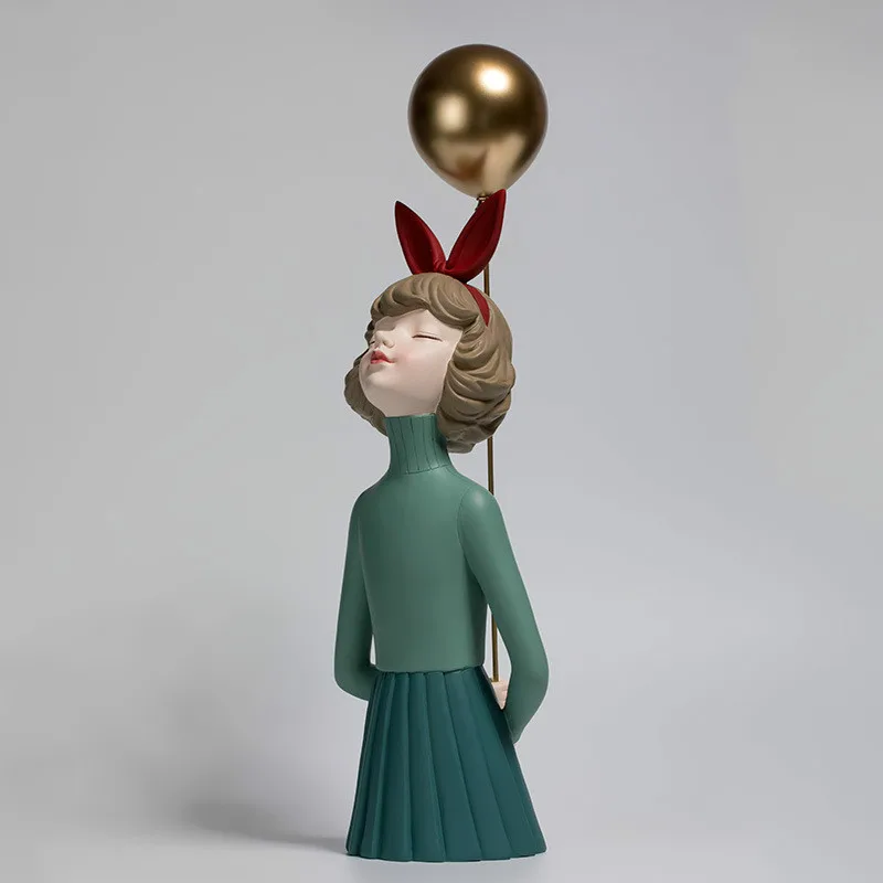 

Cute Balloon Girl Statue Decoration Girl Portrait Sculpture Home Bedroom Decoration Decoration Wedding Birthday Gift