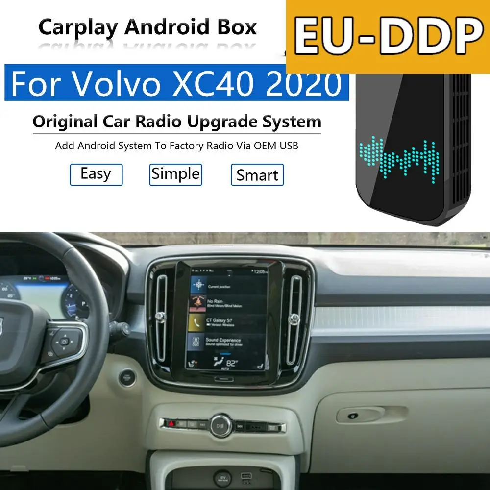 USB Carplay upgrade For For Volvo XC40 2020 Radio Android Apple Wireless Car Multimedia Player Wifi Mirror Link Auto Audio