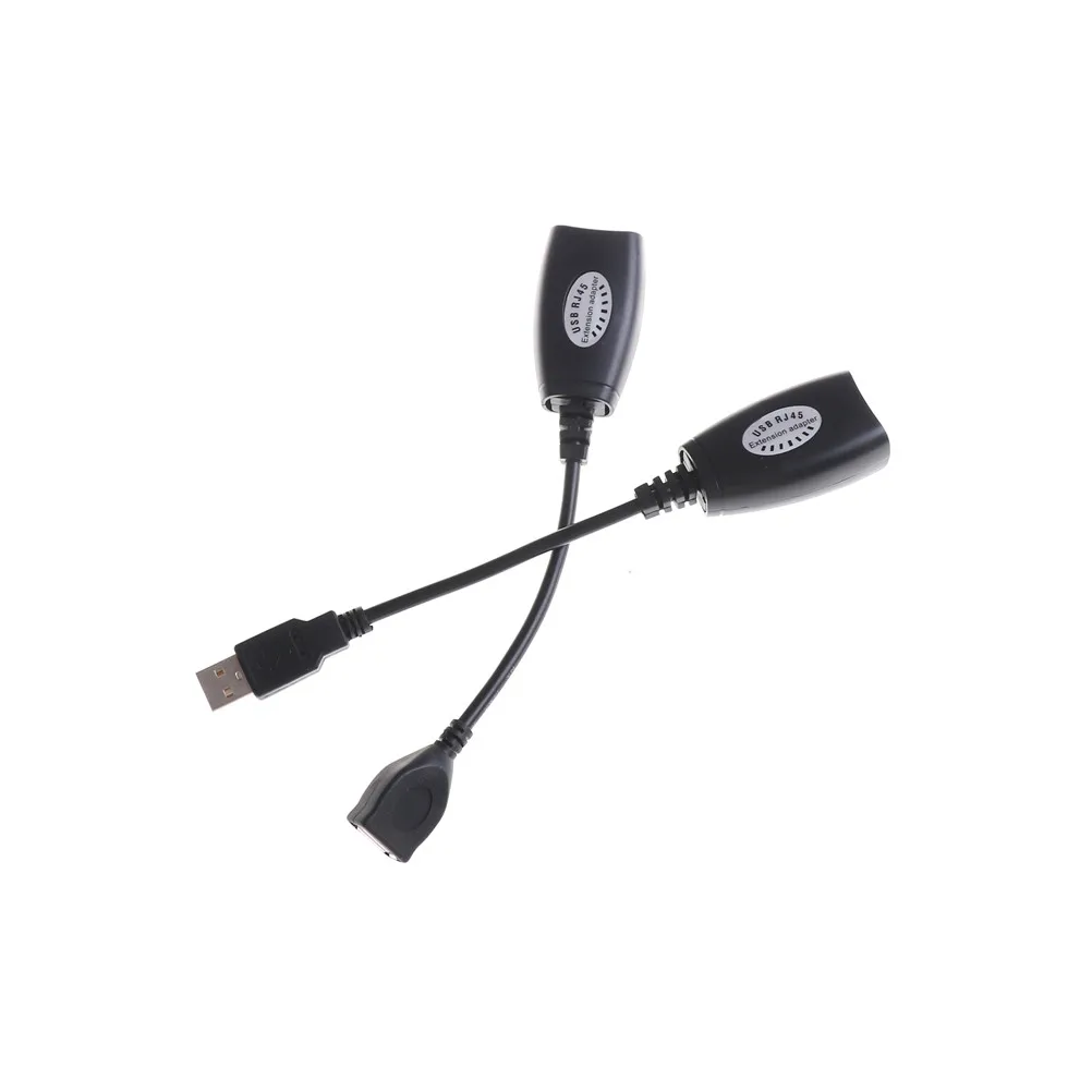 USB 2.0 Maschio A Femmina Cat6 Cat5 Cat5e 6 Rj45 LAN Ethernet di Rete Extender Estensione Del Ripetitore Adapter Cavo del Convertitore