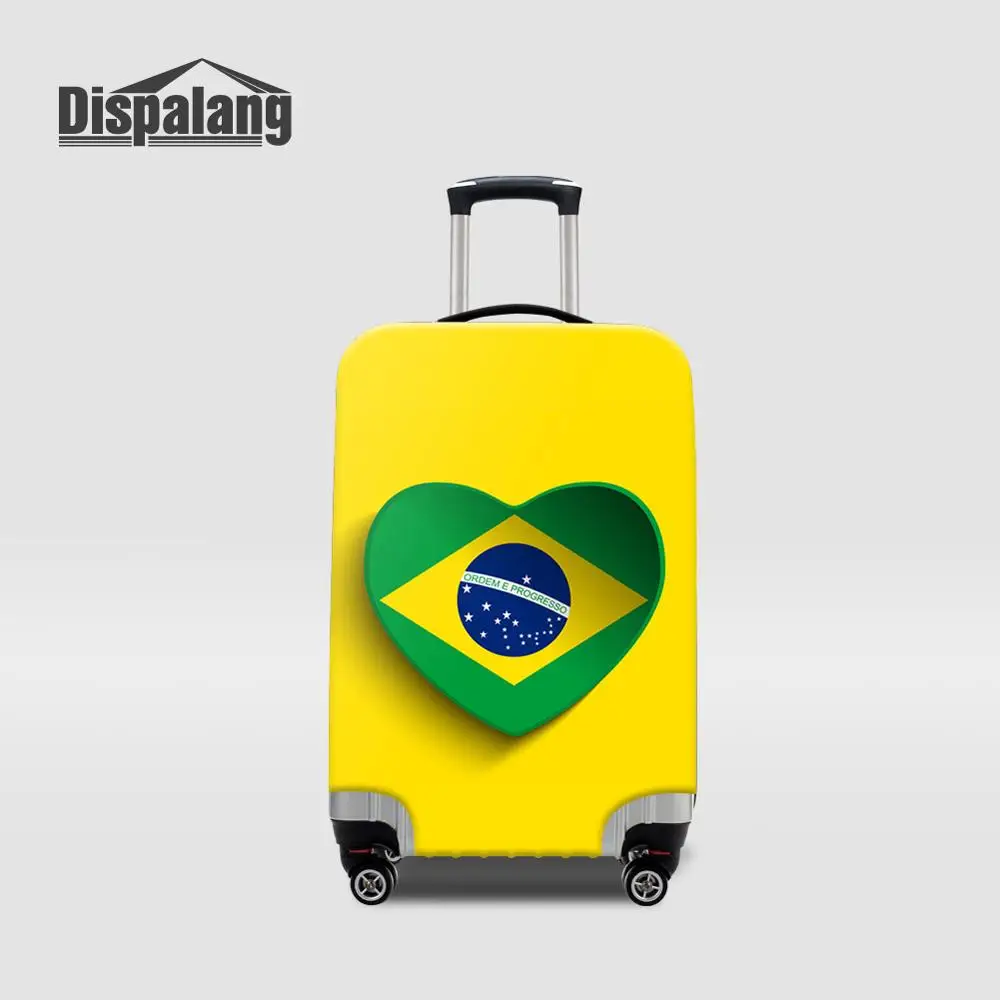 Brazilian Fans Fashion Luggage Protective Covers For 18-32 Inch Brazil Thick Elastic Suitcase Cover Men's Portable Trolley Cover