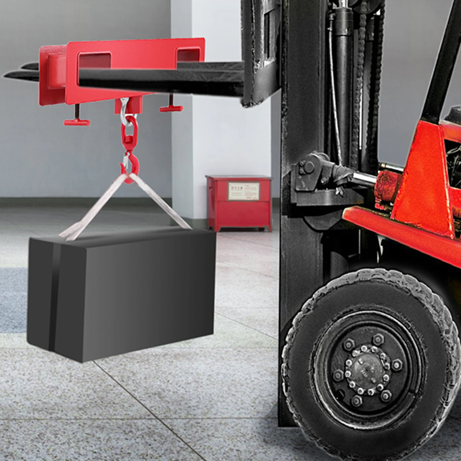 VEVOR Forklift Lifting Hoist Swivel Hook Mobile Crane 4400 lbs 2 Ton capacity lift Mobile Crane Attachments Heavy Duty