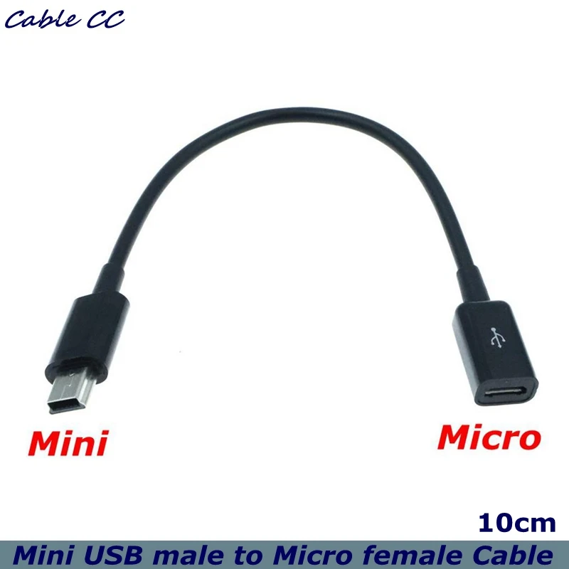 10cm Mini USB T portu 5pin mikro USB męski Adapter złącza kabel do androida telefon MP3 MP4 kabel do transmisji danych