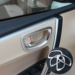 ABS Plastic For Toyota Corolla E170 2014 2015 2016 2017 Accessories Car inner door Bowl protector frame Cover Trim Car-Styling